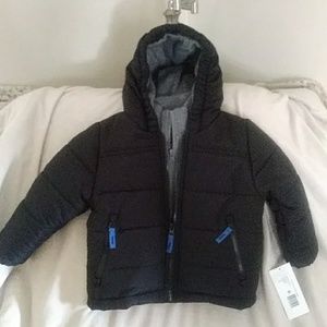 Baby boys winter jacket with fleece built in veat
